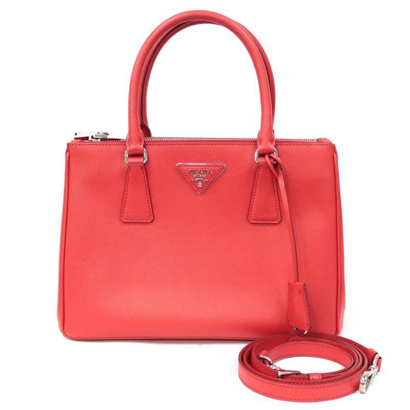 Prada Handbag Leather Red Ladies Prada Prada